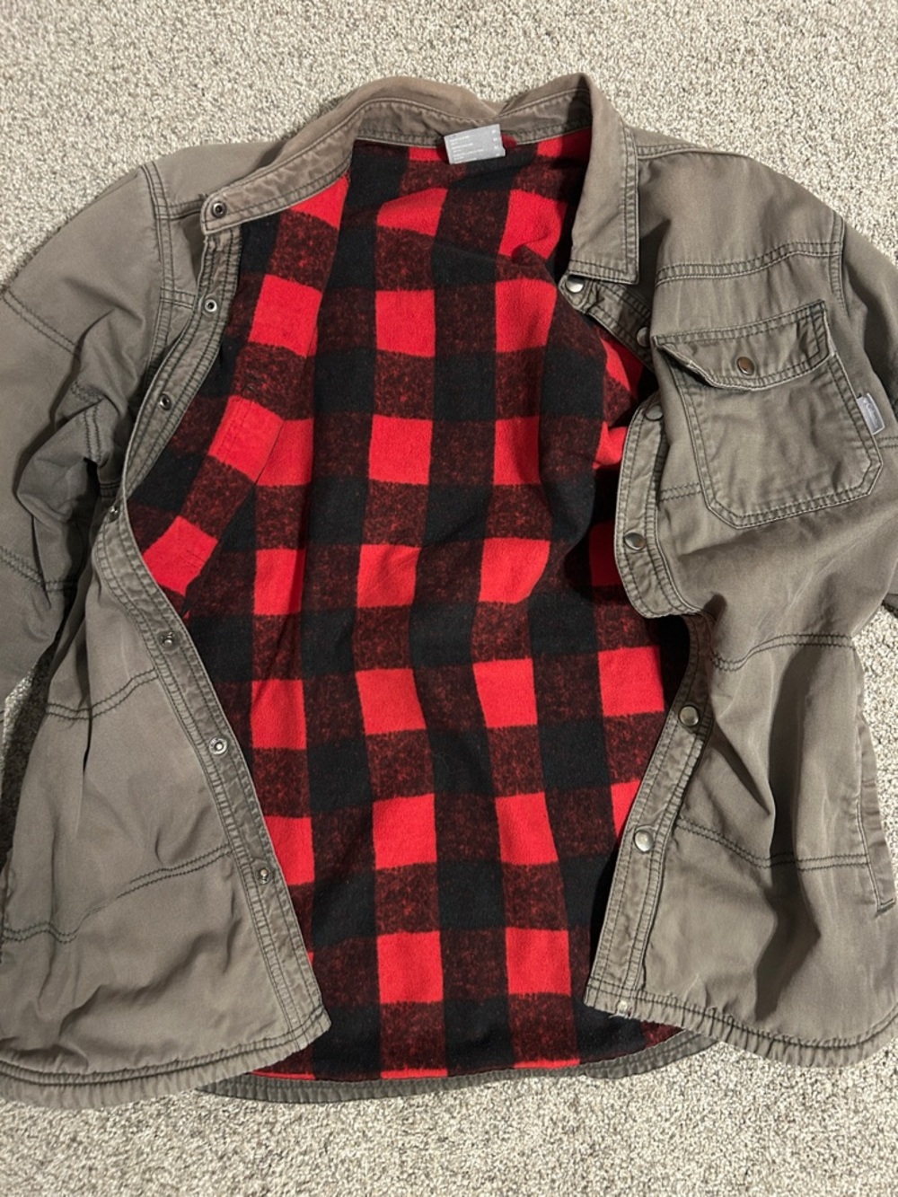 Columbia Men's Rugged Ridge Fleece Lined Canvas Shirt Jacket, Size Medium - Picture 3 of 9